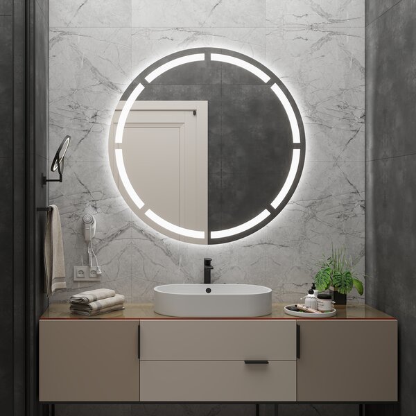 Okrągłe LED lustro do łazienki z oświetleniem C2