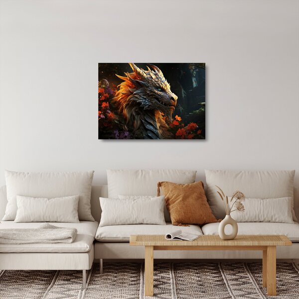 Obraz na szkle - Smok (70x50 cm)