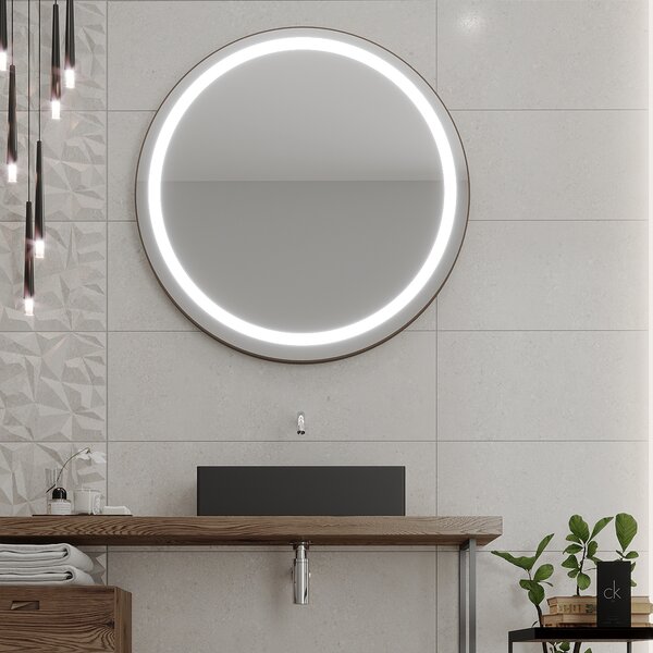 Okrągłe LED lustro do łazienki z oświetleniem C4 premium
