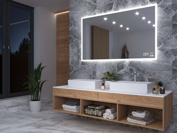 LED lustro do łazienki z oświetleniem M1