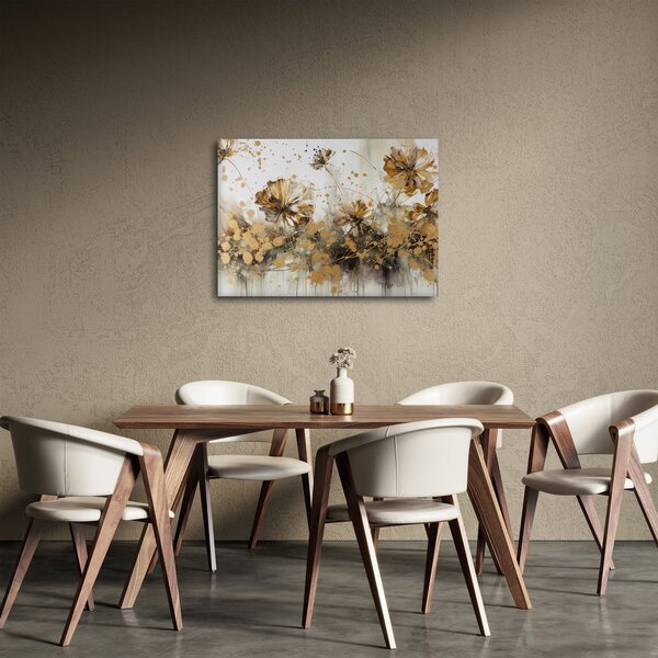 Obraz - Abstrakcyjny kwiatowy obraz (70x50 cm)