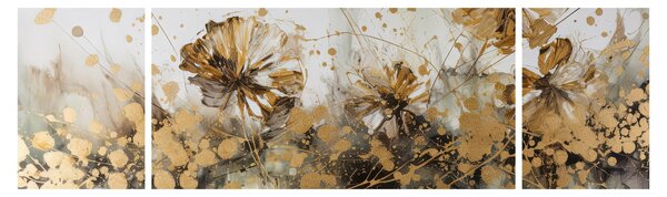 Obraz - Abstrakcyjny kwiatowy obraz (170x50 cm)