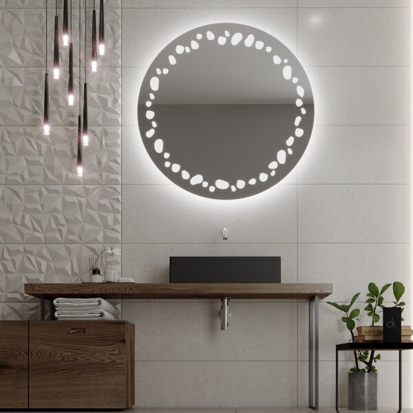 Okrągłe LED lustro do łazienki z oświetleniem C7