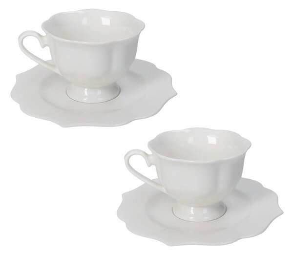 Białe filiżanki zestaw 2 szt. new bone china 170 ml Queen – Brandani