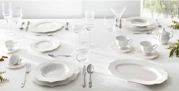 Zestaw talerzy 18 szt. new bone china dla 6 osób Queen – Brandani
