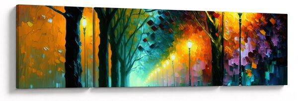 Obraz - Nocny spacer (170x50 cm)