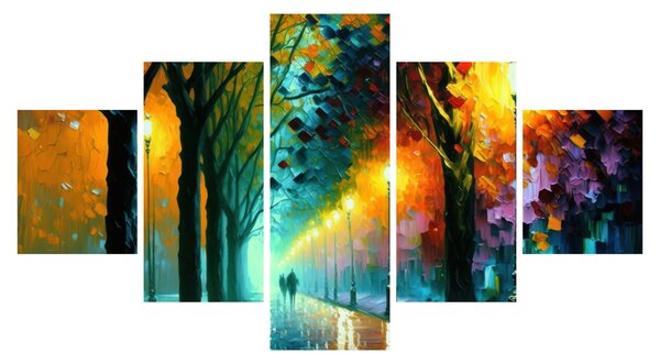 Obraz - Nocny spacer (125x70 cm)