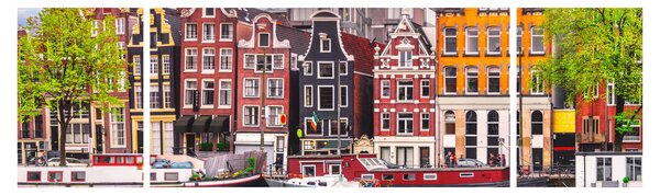 Obraz - Amsterdam, domy tańca (170x50 cm)