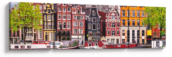 Obraz - Amsterdam, domy tańca (170x50 cm)