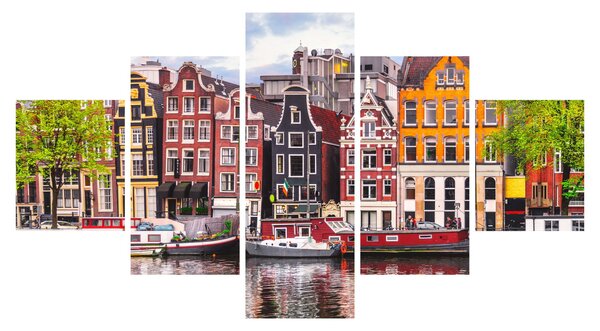 Obraz - Amsterdam, domy tańca (125x70 cm)