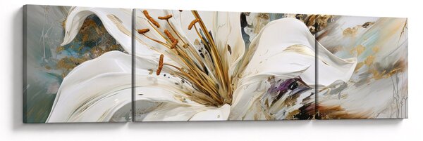 Obraz - Abstrakcja z lilią (170x50 cm)