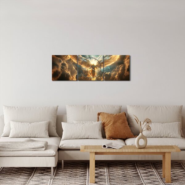Obraz - Mitologia anielska (z zegarem) (90x30 cm)