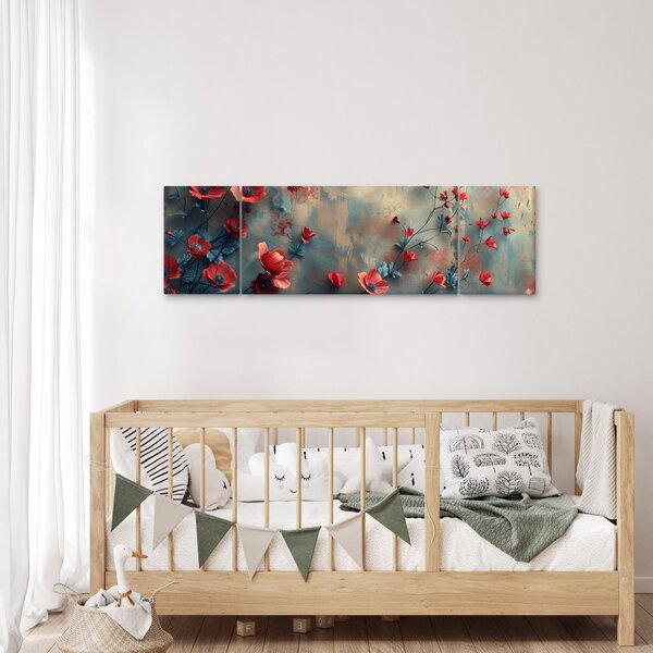 Obraz - Wilcze maki (170x50 cm)