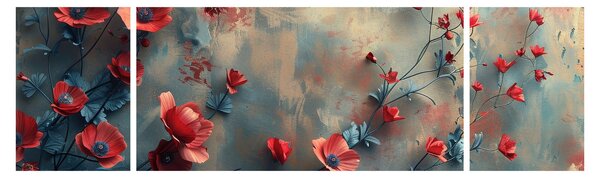 Obraz - Wilcze maki (170x50 cm)
