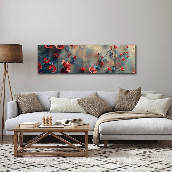 Obraz - Wilcze maki (170x50 cm)