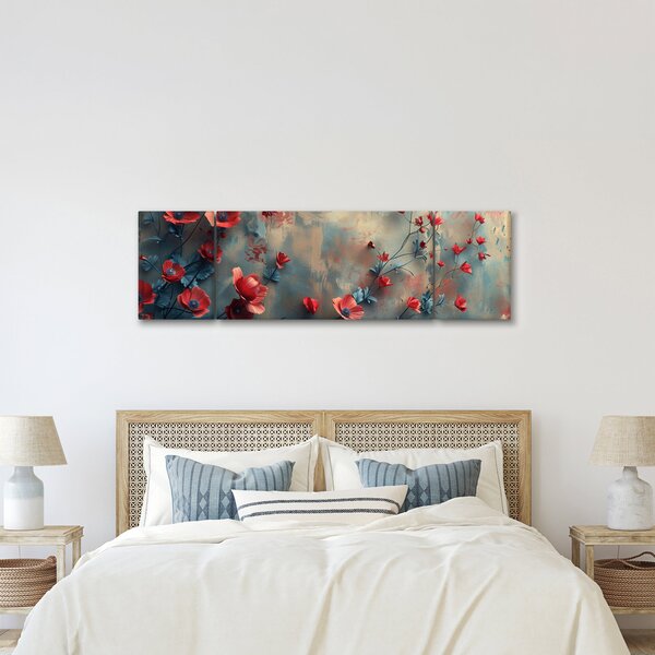 Obraz - Wilcze maki (170x50 cm)