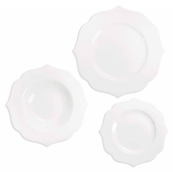 Zestaw talerzy 18 szt. new bone china dla 6 osób Queen – Brandani