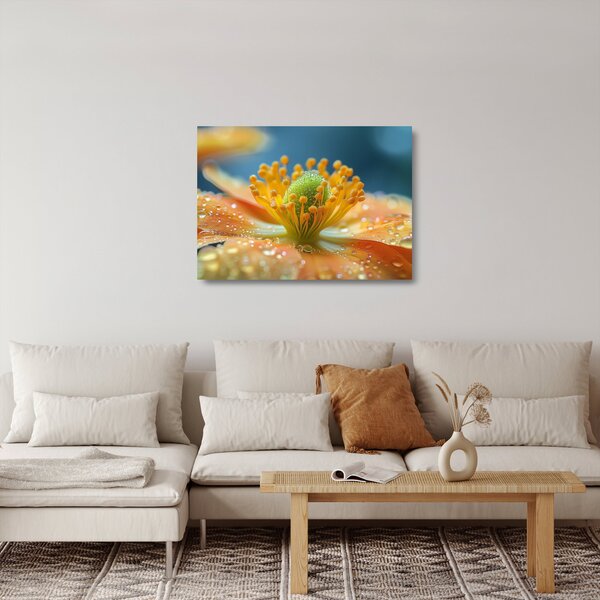 Obraz na szkle - Szczegół kwiatu (70x50 cm)