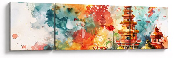 Obraz - Ilustracja akwarelowa (170x50 cm)