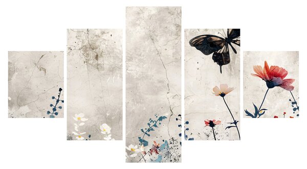 Obraz - Łąka w betonie (125x70 cm)