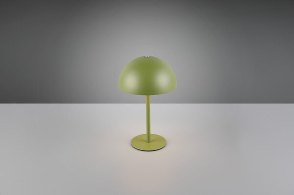 Zielona lampa stołowa LED z metalowym kloszem (wysokość 21 cm) Munoz – Reality