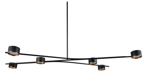 Czarna metalowa lampa wisząca Coda – Trio Select