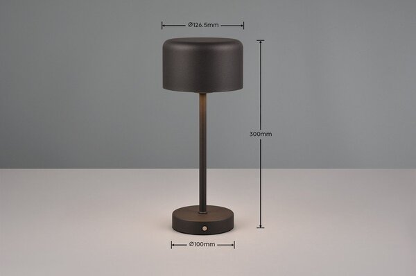 Lampa stołowa LED w kolorze matowej czerni ze ściemniaczem (wys. 30 cm) Jeff – Reality