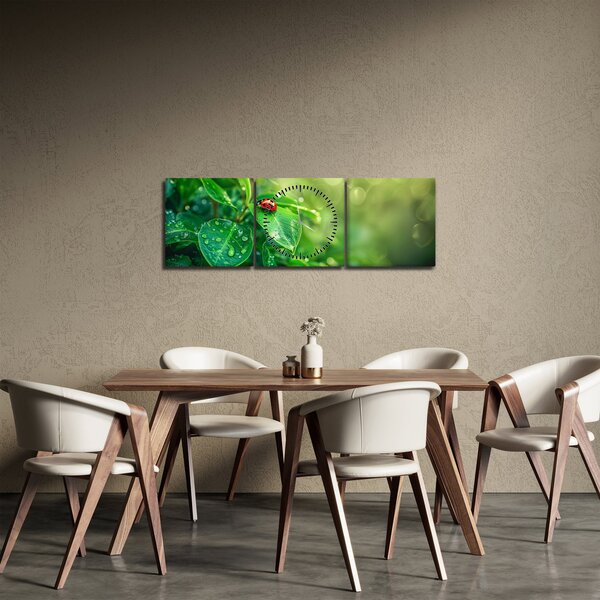 Obraz - Biedronka (z zegarem) (90x30 cm)
