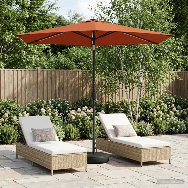 Parasol ogrodowy z oświetleniem LED i podstawą 270 x 270 cm