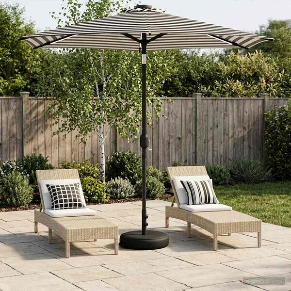 Parasol ogrodowy z oświetleniem LED i podstawą 230 x 230 cm
