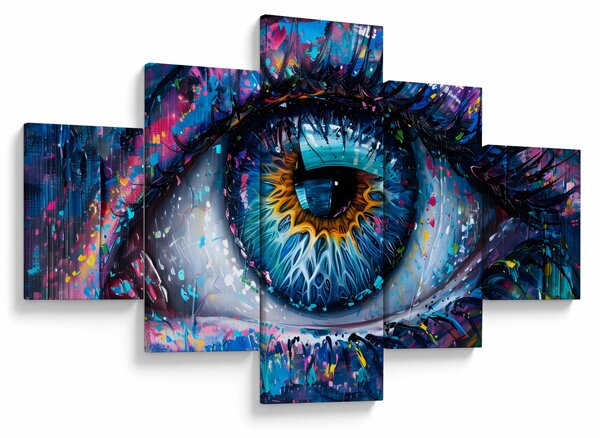Obraz - Malowanie oczu (125x70 cm)