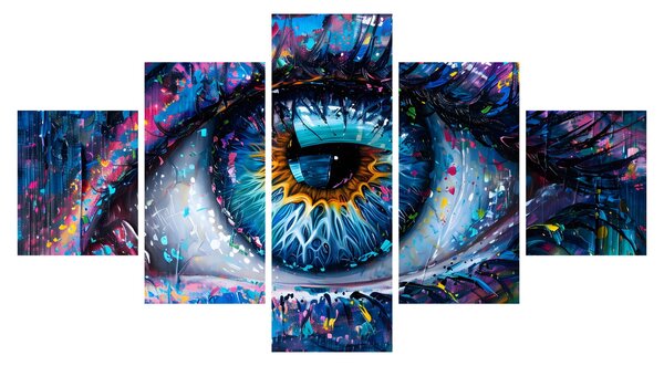 Obraz - Malowanie oczu (125x70 cm)