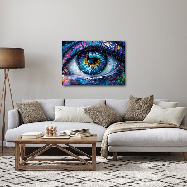 Obraz - Malowanie oczu (70x50 cm)