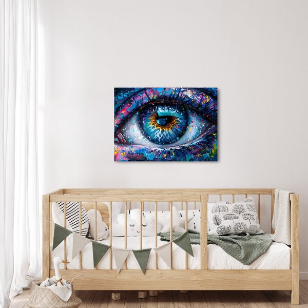 Obraz - Malowanie oczu (70x50 cm)