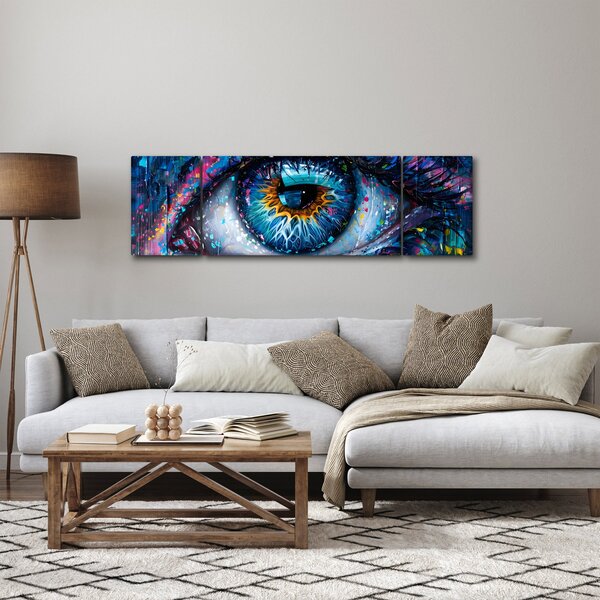 Obraz - Malowanie oczu (170x50 cm)