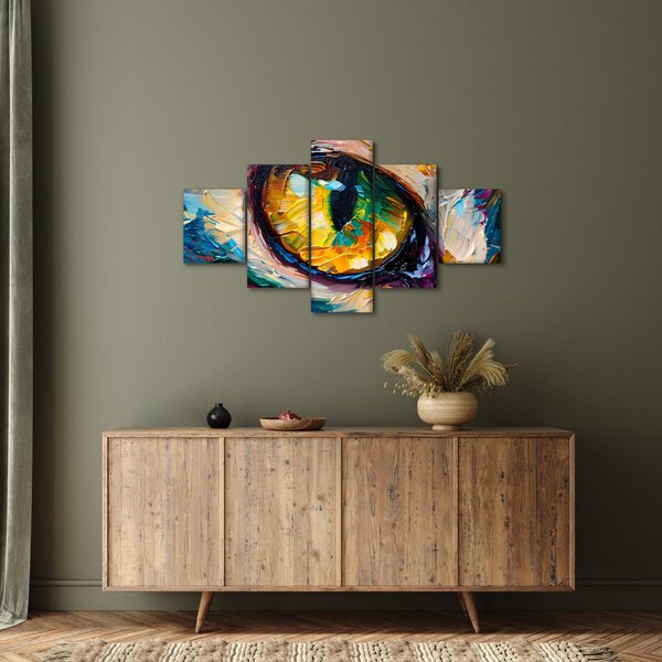 Obraz - Malowanie kocim okiem (125x70 cm)