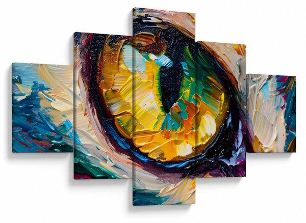 Obraz - Malowanie kocim okiem (125x70 cm)