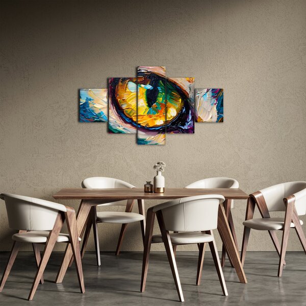 Obraz - Malowanie kocim okiem (125x70 cm)