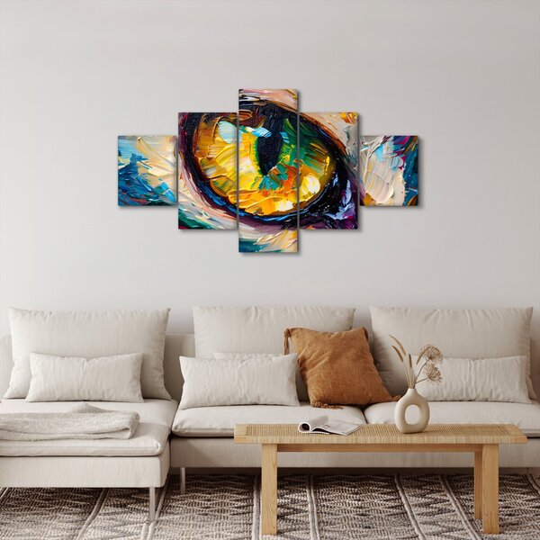 Obraz - Malowanie kocim okiem (125x70 cm)