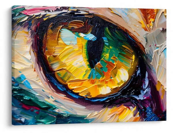 Obraz - Malowanie kocim okiem (70x50 cm)