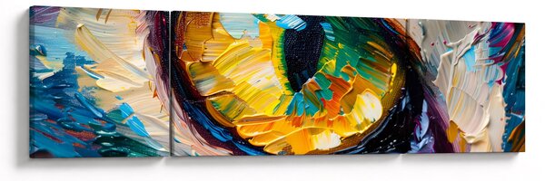 Obraz - Malowanie kocim okiem (170x50 cm)
