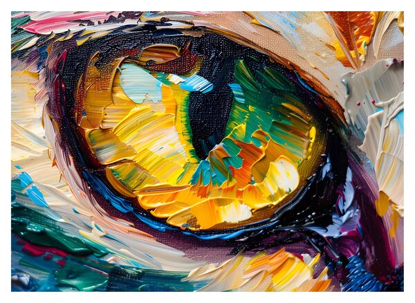 Obraz - Malowanie kocim okiem (70x50 cm)
