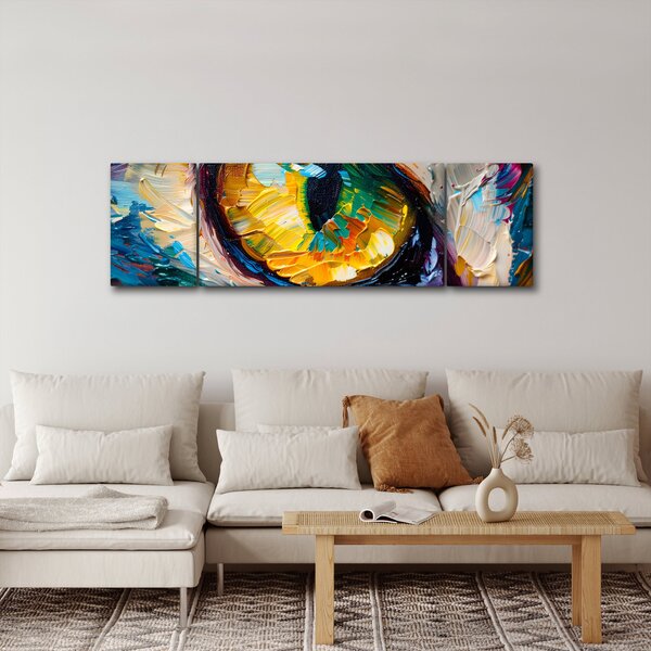Obraz - Malowanie kocim okiem (170x50 cm)