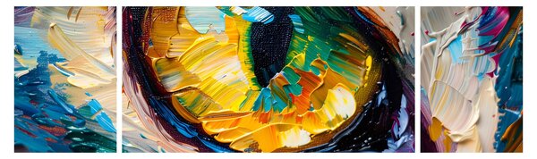 Obraz - Malowanie kocim okiem (170x50 cm)