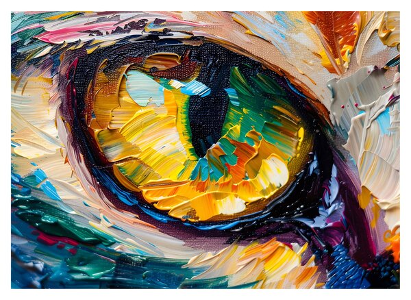 Obraz na szkle - Malowanie kocim okiem (70x50 cm)