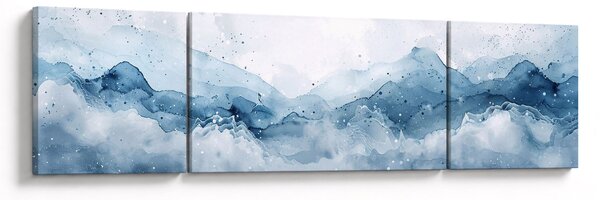 Obraz - Chmury i fale, akwarela (170x50 cm)