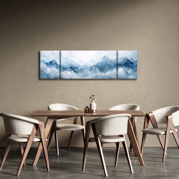 Obraz - Chmury i fale, akwarela (170x50 cm)