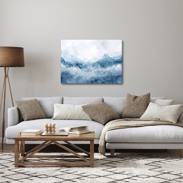 Obraz - Chmury i fale, akwarela (70x50 cm)