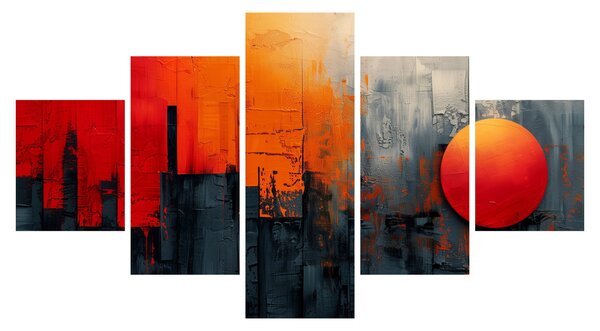 Obraz - Abstrakcyjny obraz miasta (125x70 cm)