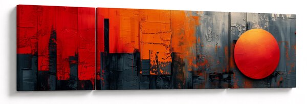 Obraz - Abstrakcyjny obraz miasta (170x50 cm)